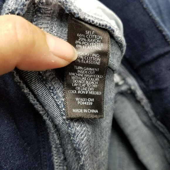 Betabrand Jeans Womens XS Blue Pull On Cropped Stretch Denim Jegging - Picture 10 of 11